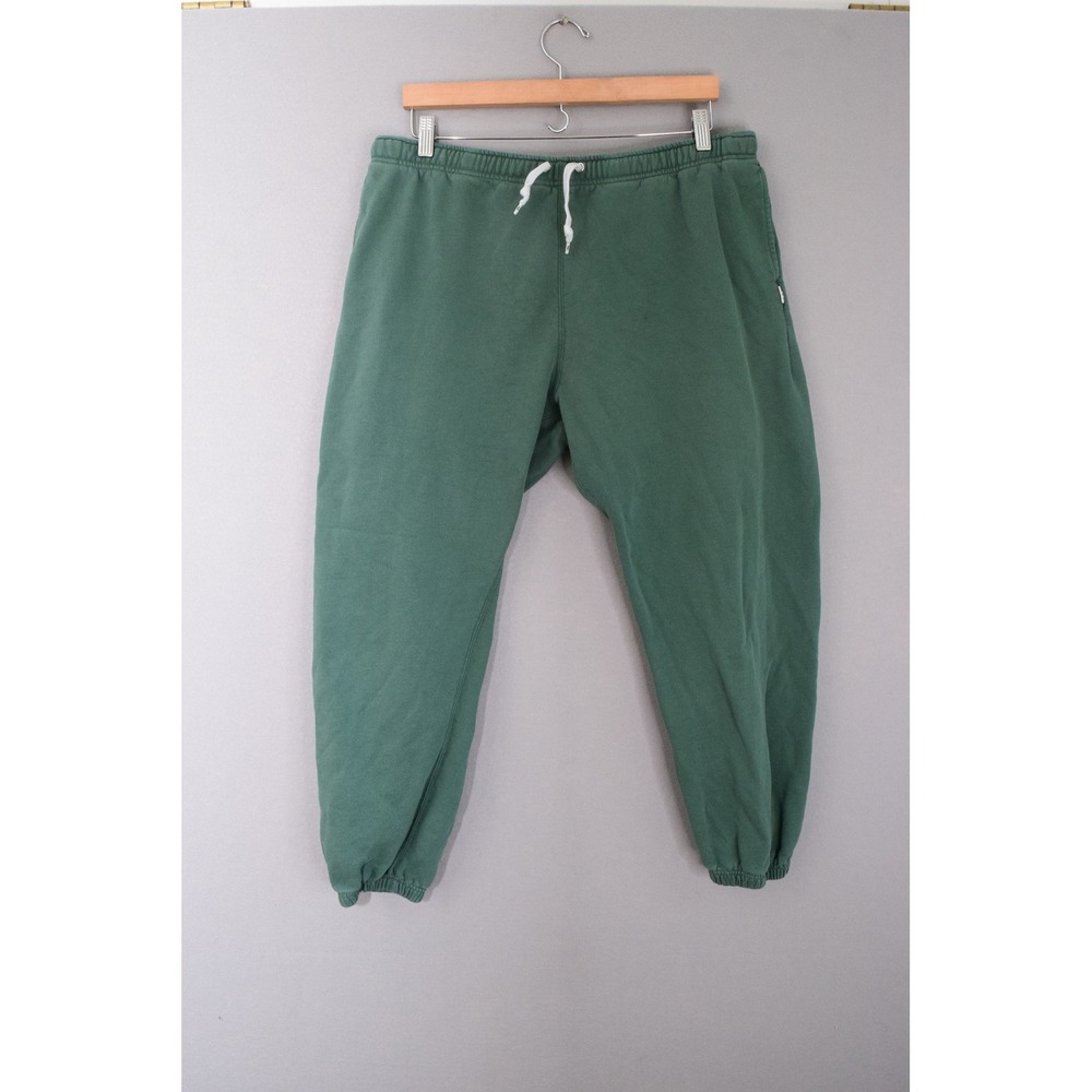 AYR Sweatpants XL Green Cotton French Terry Joggers Womens High Rise Relaxed
